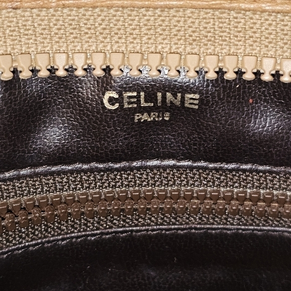 Céline "C" Monogram Horse & Carraige Coated Canvas Clutch w/Strap & Twilly Added - Picture 16 of 16